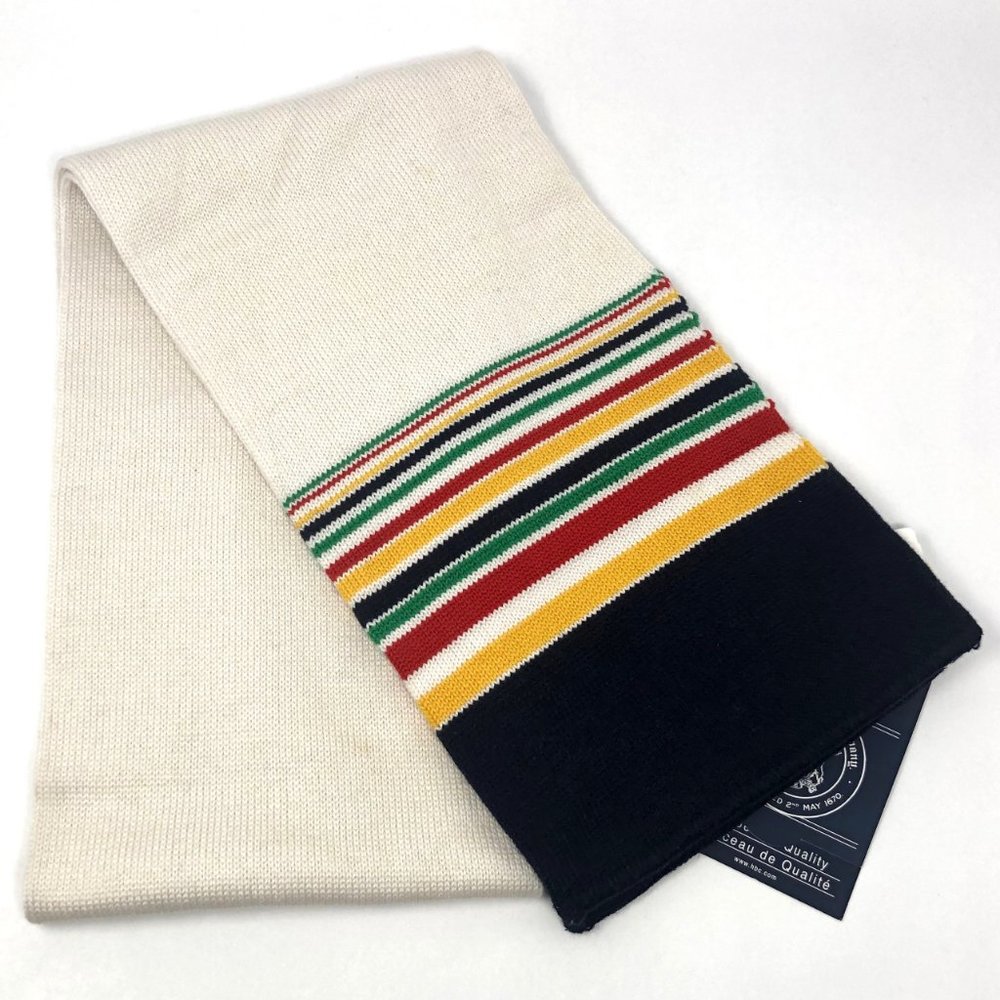 NWT Hudson Bay Company Wool Striped Scarf - Unisex
